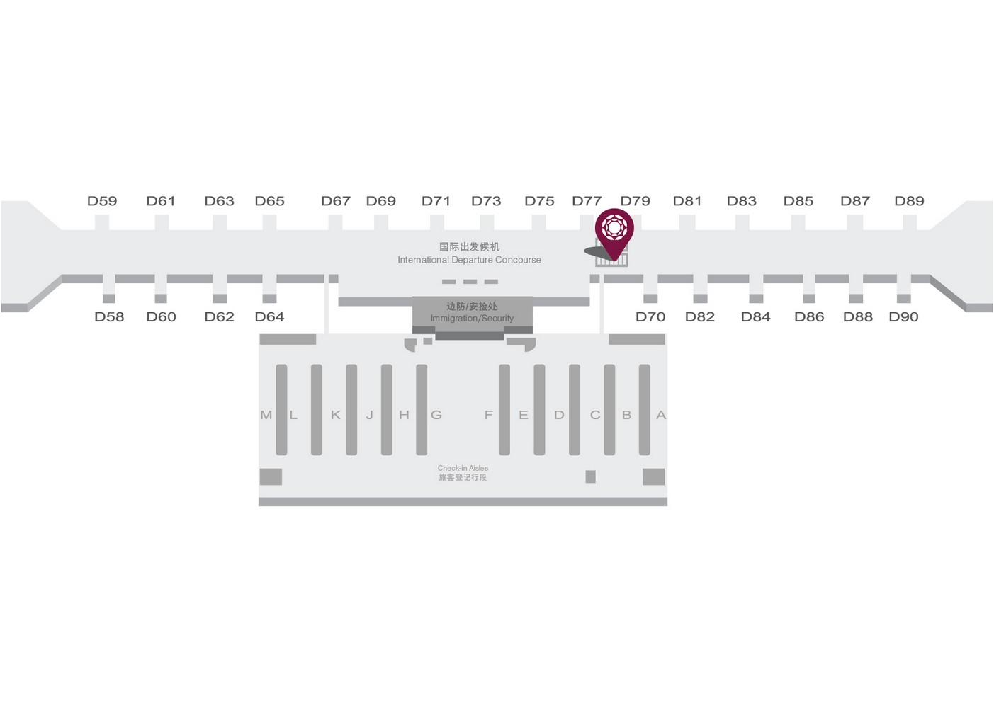 shanghai international airport terminal map